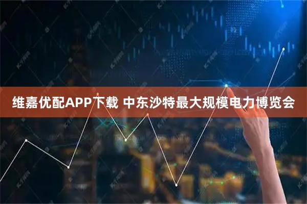 维嘉优配APP下载 中东沙特最大规模电力博览会